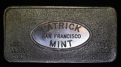 Patrick Mint San Francisco Pony Express RARE 1oz 999 FINE Silver