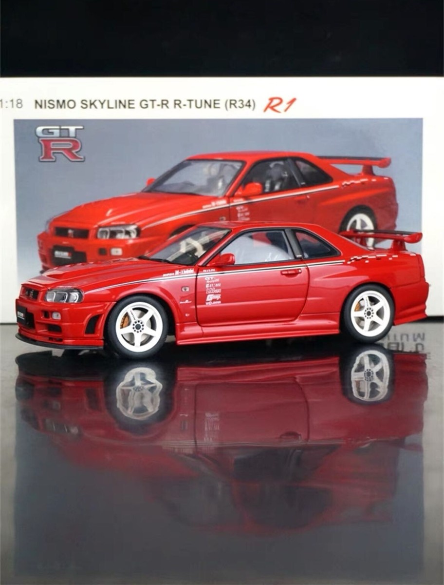 RARE* 1/18 AUTOart NISSAN SKYLINE GTR R34 NISMO R1 R-TUNE VERSION