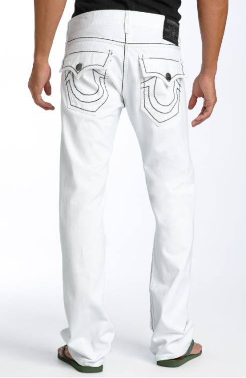 True Religion Jeans Men's BILLY Giant Big T Body rinse WHITE 31