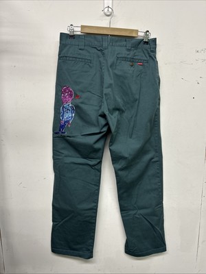 SUPREME 20SS Daniel Johnston Embroidered Work Pant Pants Green