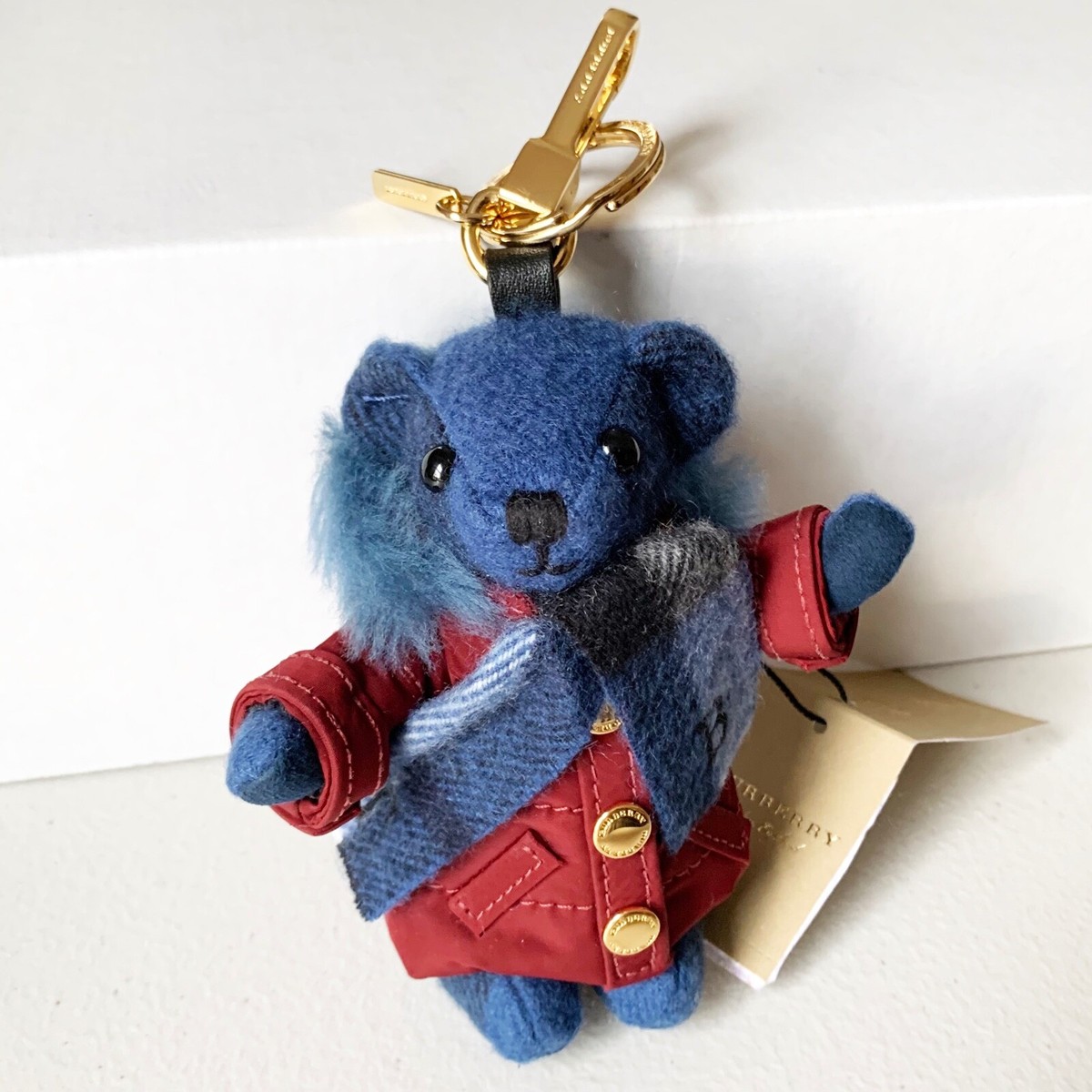 $325 Burberry Thomas Bear Bag Charm In Puffer Coat Jacket And