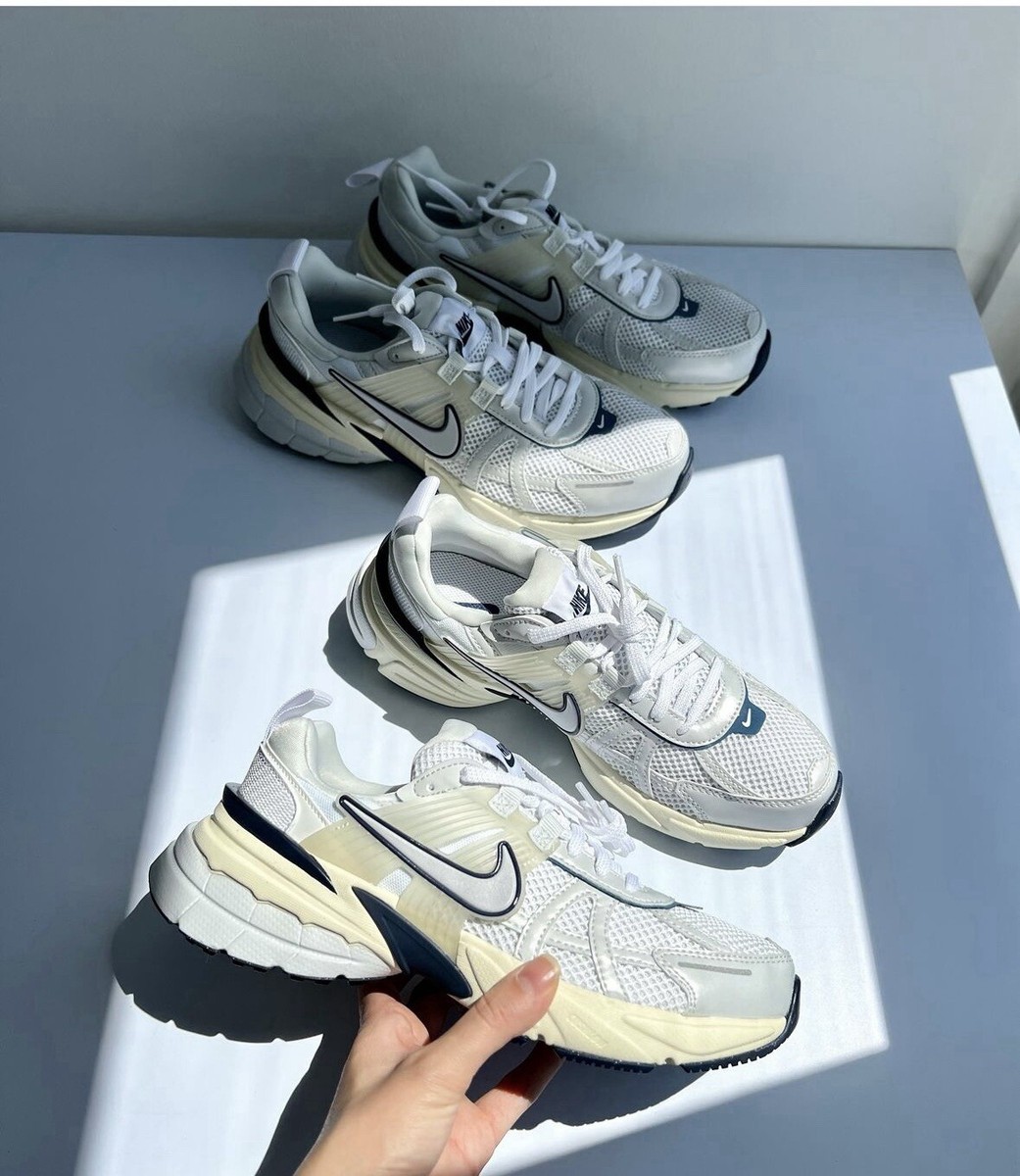 Nike V2K Run Women's Running Shoes Sneakers White Metallic Silver