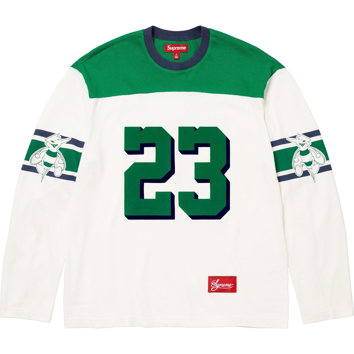 Supreme Bumblebee L/S Football Top Shirts FW23 4colors Size S-XXL