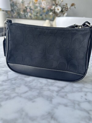 Vintage Y2K Coach Signature Black Demi pouch purse | eBay