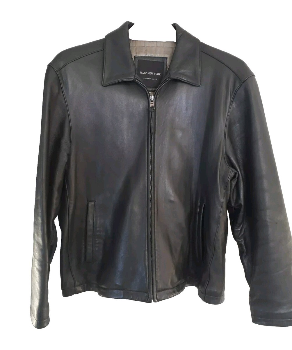 Marc New York Leather Jacket Size M Andrew Marc | eBay