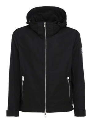 Burberry Jacket Hargrave Black Hooded Full Zip Casual Size UK/US36