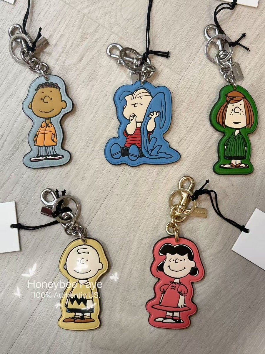 NWT Coach x Peanuts Bag Charm Keychain Snoopy/Charlie/Lucy/Patty