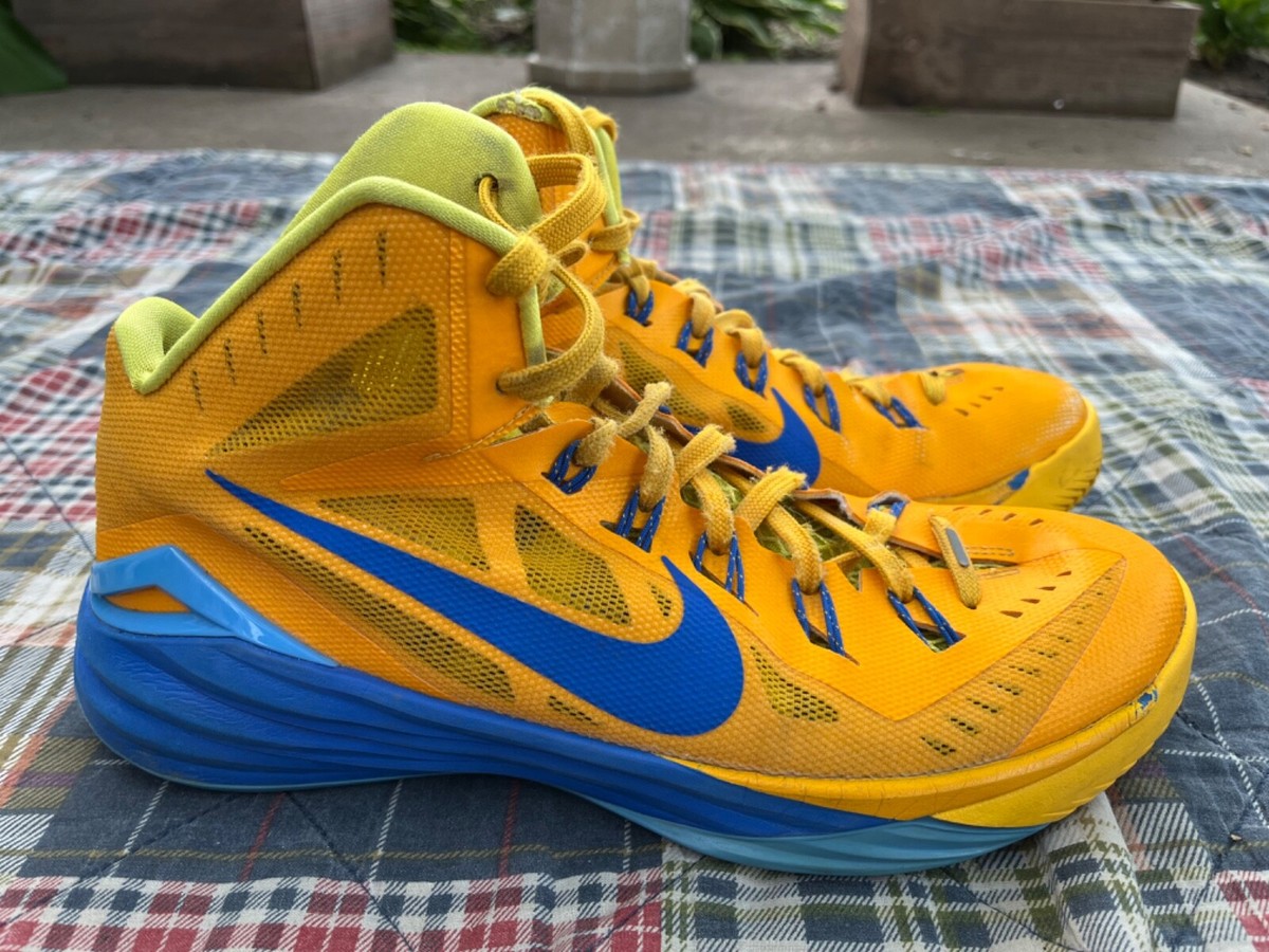 Nike Hyperdunk 2014 653640-747 Blue Yellow Basketball NBA Size 9