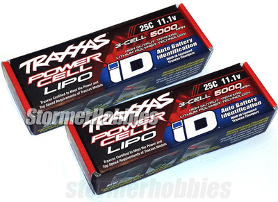 Traxxas 11.1V 5000mah 3S 25C LiPO Battery with ID Plug (2) 2872X