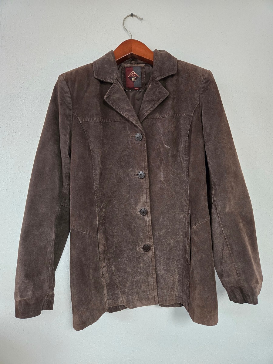 Vintage G-III Women's Suede Leather Jacket, Size L | eBay