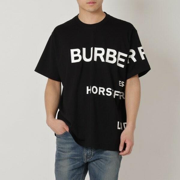Burberry Men's Black Horseferry Print Short Sleeve T-Shirt Size S