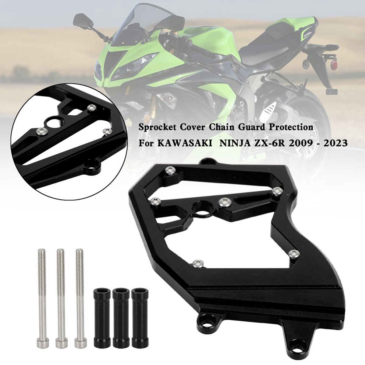 Front Sprocket Cover Chain Guard For KAWASAKI Ninja ZX-6R ZX6R