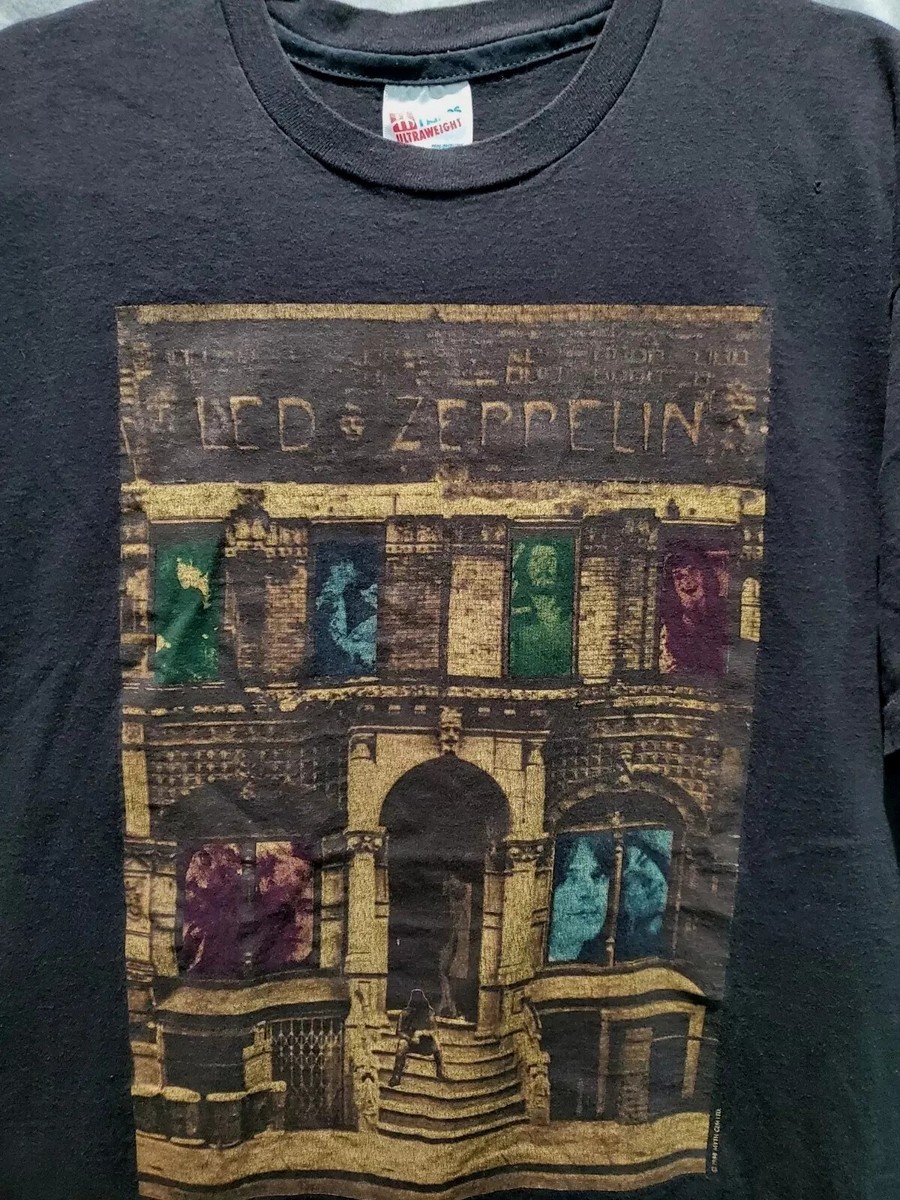 Vintage 80s Led Zeppelin Physical Graffiti T Shirt USA Rock XL