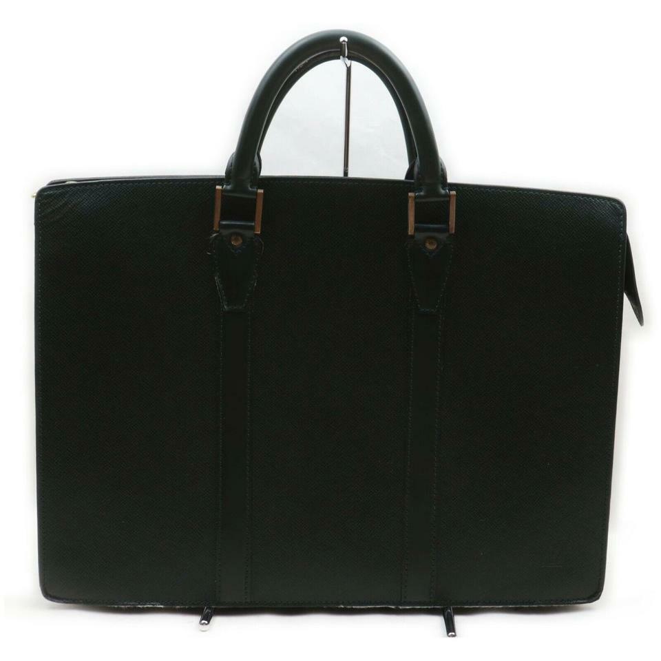 Louis Vuitton Green Taiga Leather Porte Documents Lozan Attache