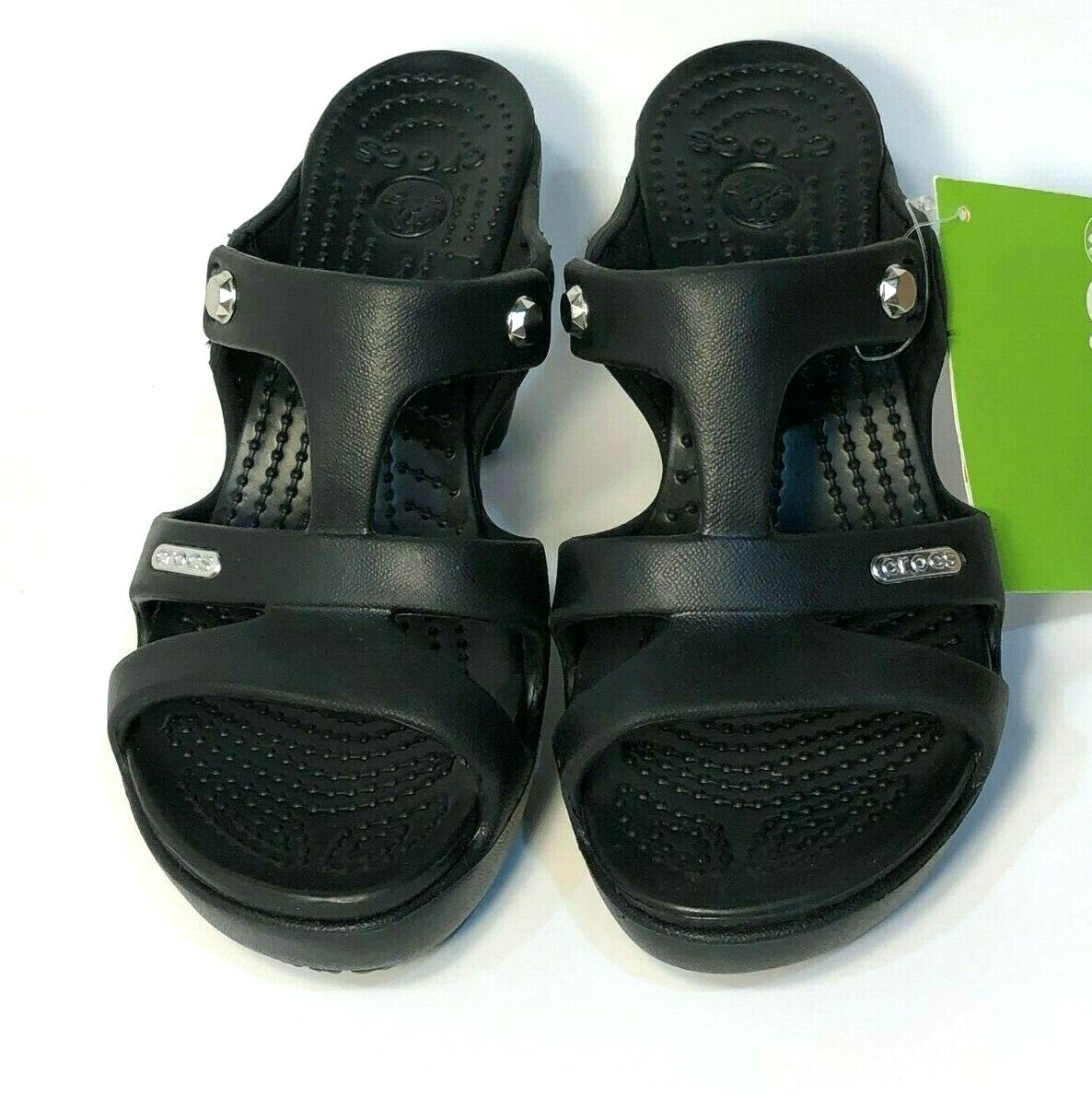Crocs CYPRUS V Heels Size 11 Black NEW | eBay