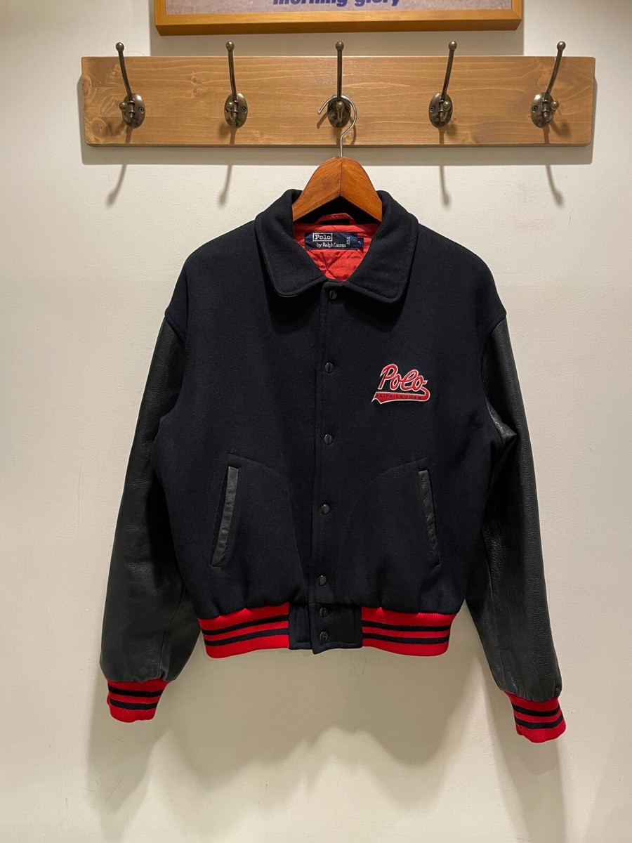 vintage 90s polo ralph lauren basketball varsity jacket | eBay