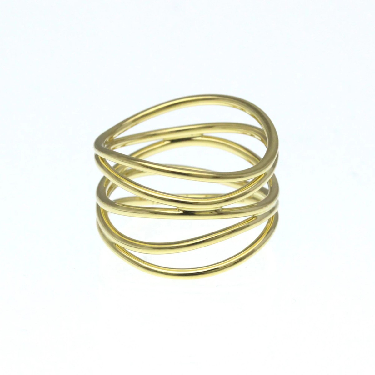 Tiffany Wave Ring Yellow Gold (18K) Fashion No Stone Band Ring