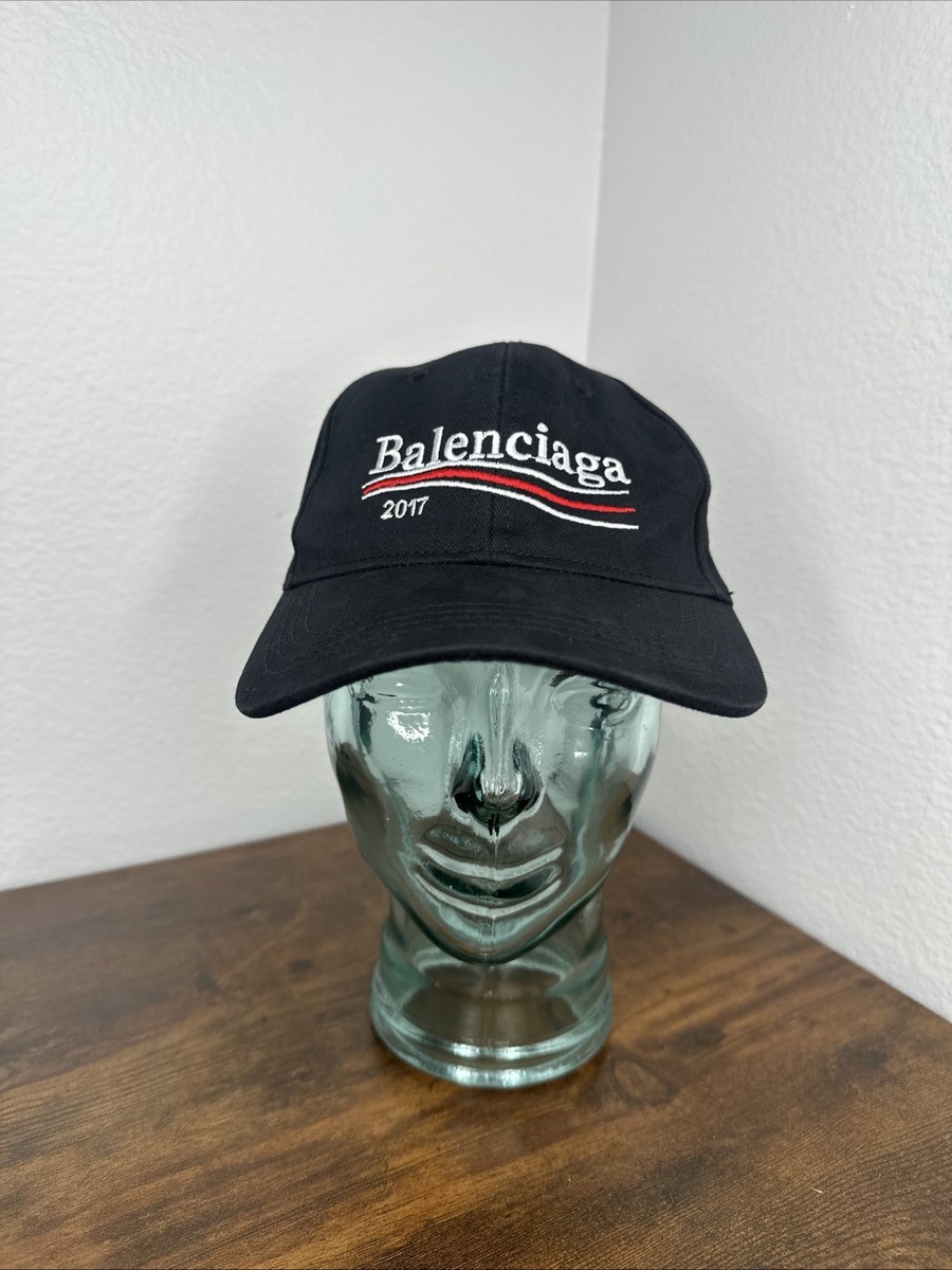 Balenciaga 2017 Political Campaign Logo Men Black Baseball Cap Hat