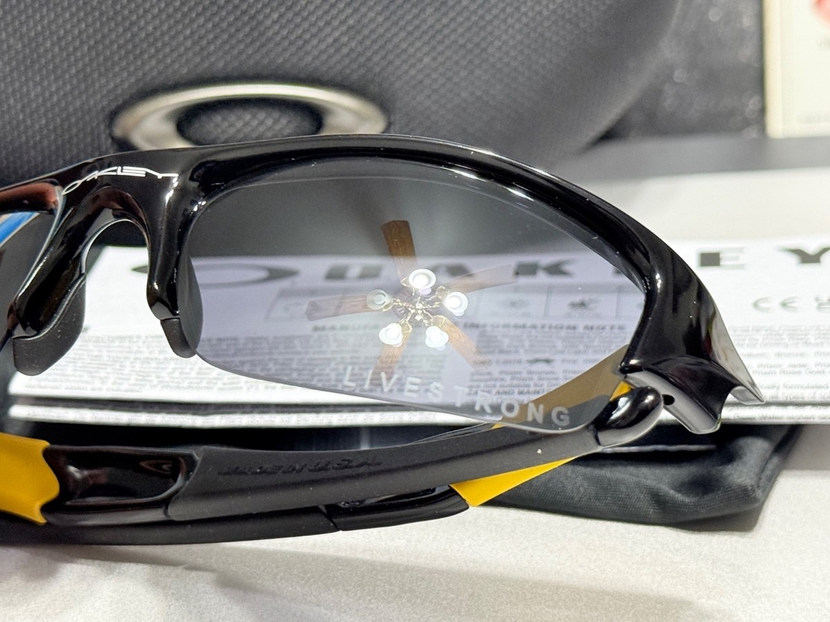 Oakley Livestrong Flak Jacket 1.0 Jet Black frame w/ Black Iridium