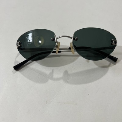 Vintage Chanel 4003 Rimless Sunglasses c.103/71 53-19 130 Silver