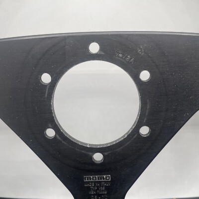 MOMO RACE TYP V 35 KBA 70068 GENUINE LEATHER STEERING WHEEL Black