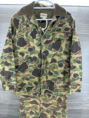 Rare 50s/60s Vintage HUNTING JACKET Duck Camo SafTBak Corduroy