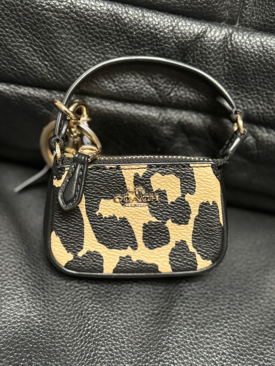 COACH ミニトート型レザーキーホルダー COACH】コーチ コーティング