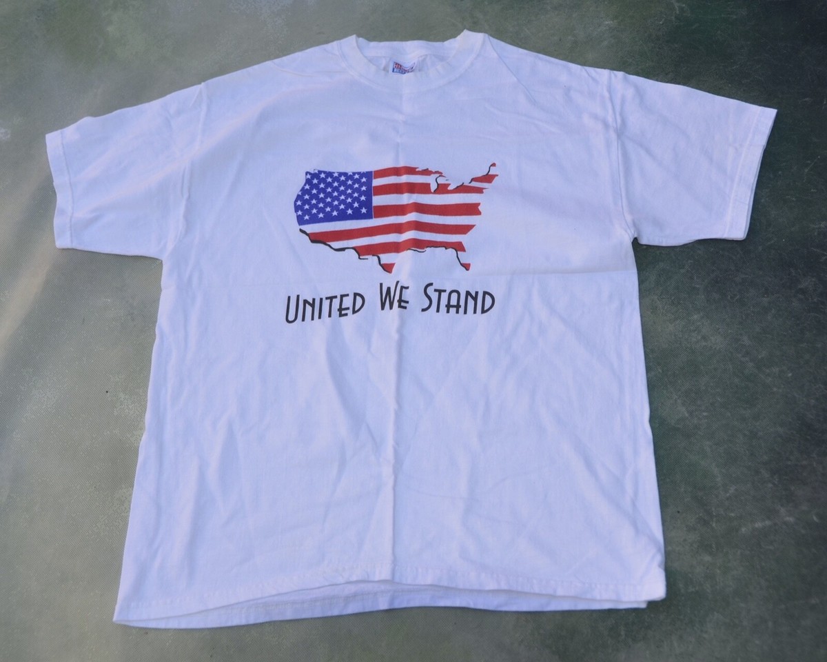 Vintage Hanes Beefy-T UNITED WE STAND Men's T-Shirt Size L. | eBay