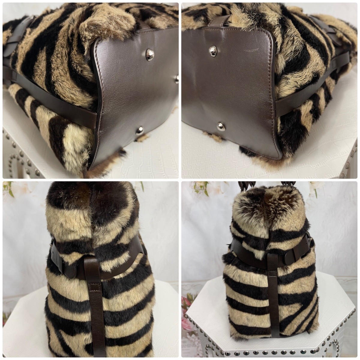 Salvatore Ferragamo Rabit Fur Bag Authentic Mint Condition Rare