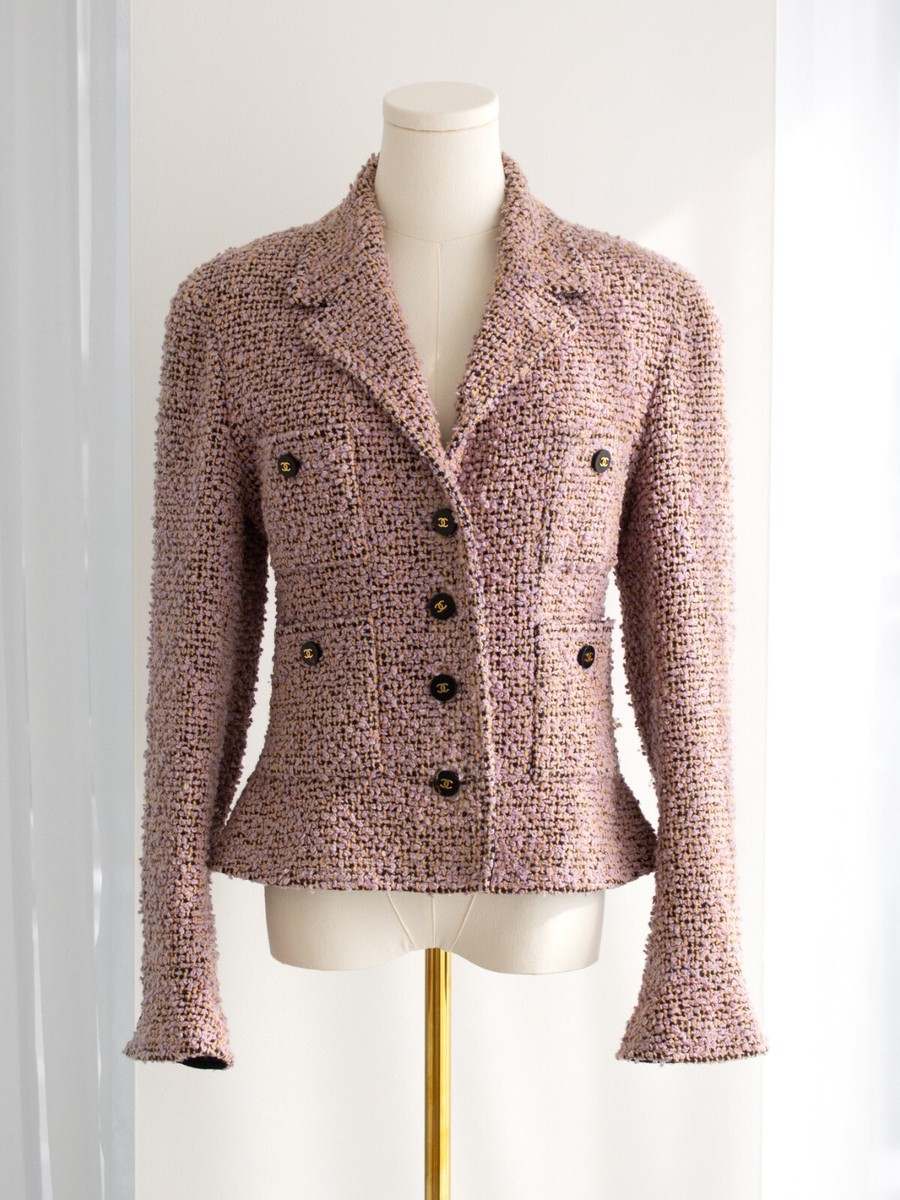 Iconic Chanel Vintage F/W 1994 Lilac Purple Black Fantasy Tweed