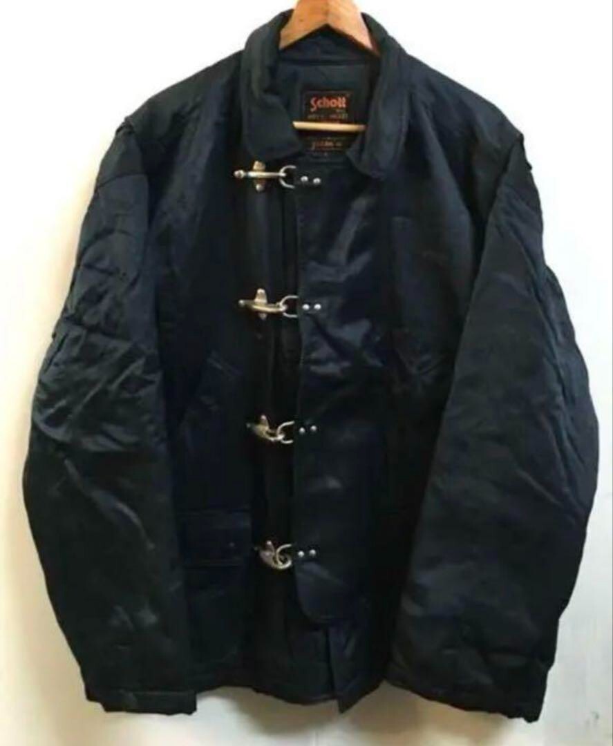 Schott FIREMAN Jacket nylon navy JP XL(US L) | eBay