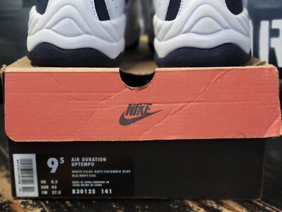 1998 Nike Air Duration Uptempo White/Navy Blue Vintage Shoes