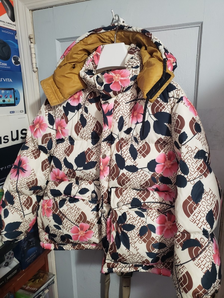 Limited The North Face X Gucci Flower Floral Puffer Down Jacket