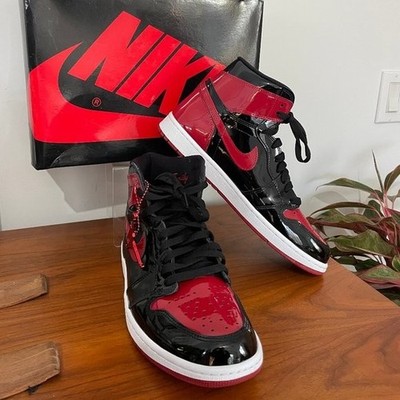 Size 9.5 - Jordan 1 Retro OG High Patent Bred for sale online | eBay