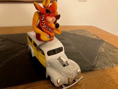 Racing Champions Rat Fink Die Cast Car W/ Figure 1940 Ford Woody 1