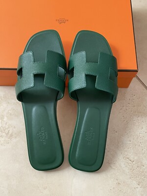 Size 36.5EU Brand New Hermes Vert Cactus Epsom Calfskin Oran