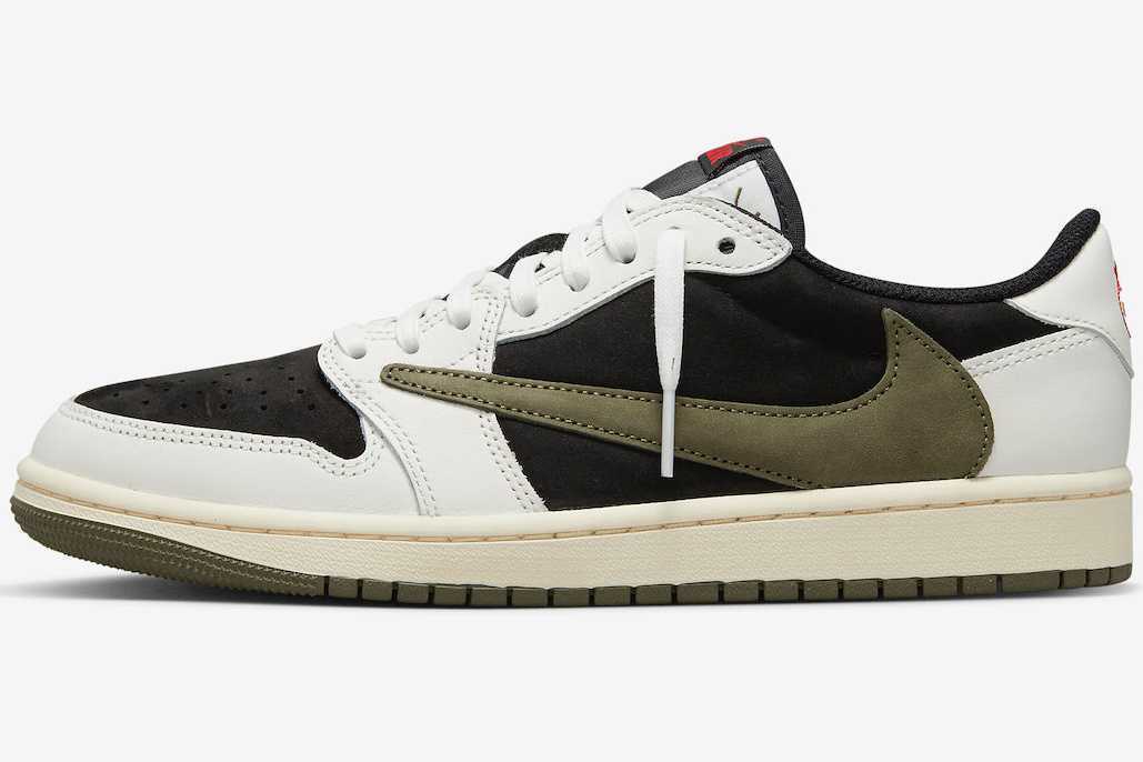 Nike Women's Air Jordan 1 Low Travis Scott Olive DZ4137-106