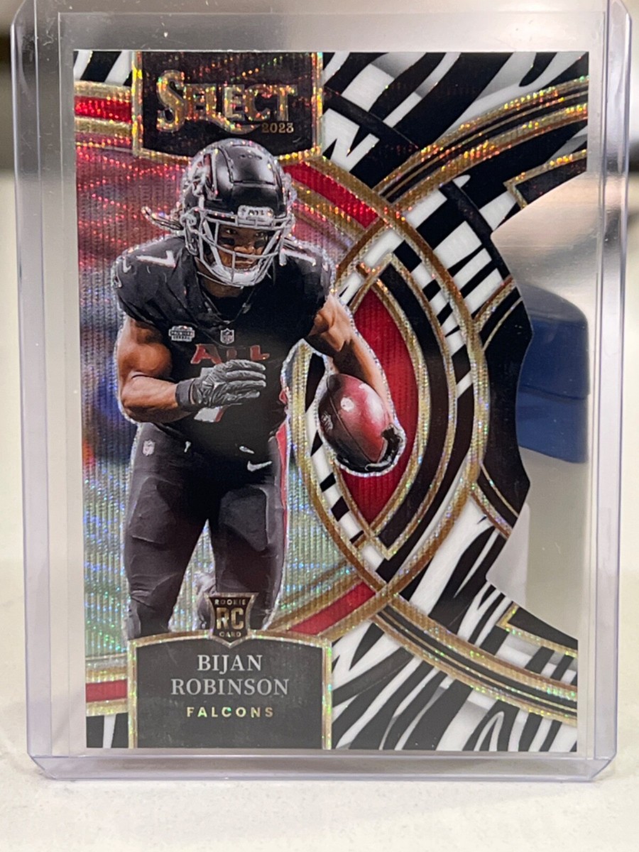 Bijan Robinson Zebra SSP Prizm Die Cut Premier Level Select