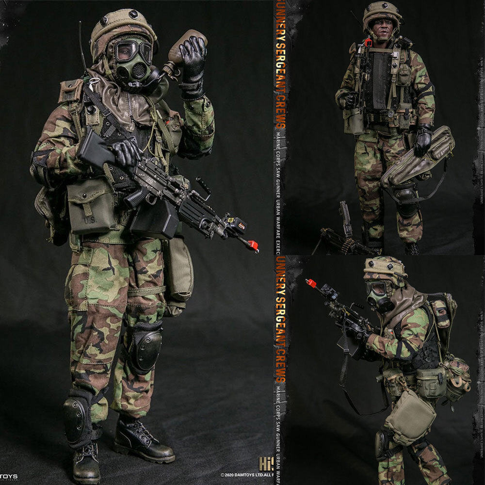 DAMTOYS Gunnery Sergeant Crews Marine Corps SAW GUNNER 1/6 Scale