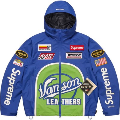 Supreme Vanson Leathers GORE-TEX Shell Jacket Royal | eBay
