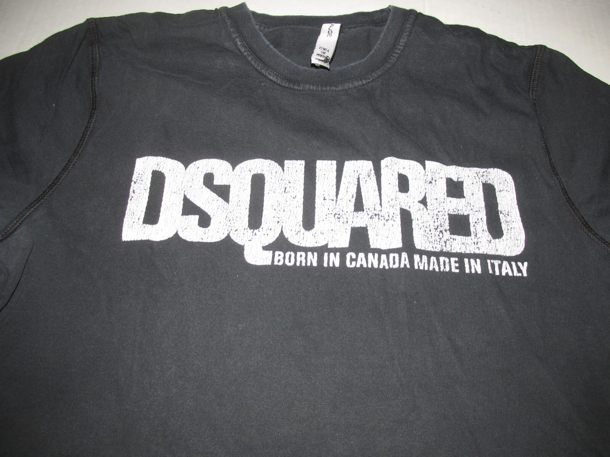 Vintage DSquared2 Born In Canada Made In Italy Distressed T Shirt