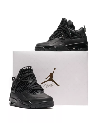 Size 10 - Air Jordan 4 Retro Net - Black W for sale online | eBay