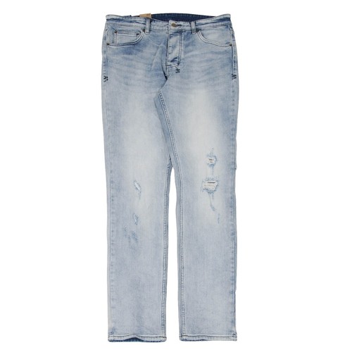 NEW KSUBI Men's Light Blue Ripped Pants High Street Fashion Jeans