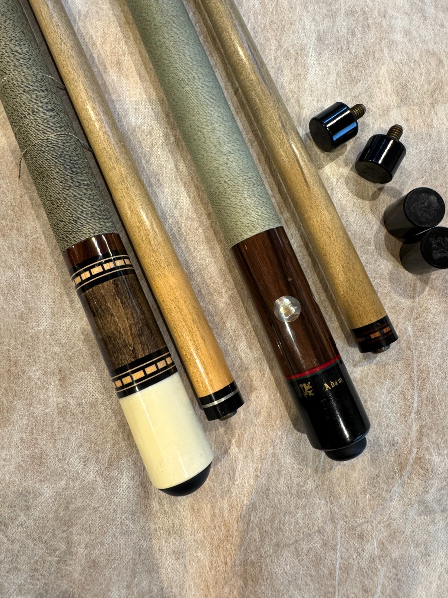 ADAM Helmstetter ＆Vintage ADAM Set Billiard Cue Used From Japan