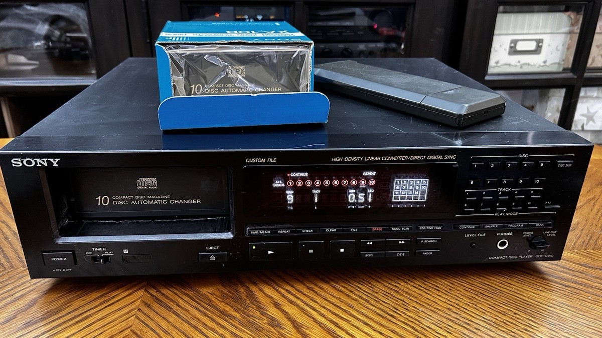 Sony CDP-C910 10-Disc CD Changer 1994 Black | eBay