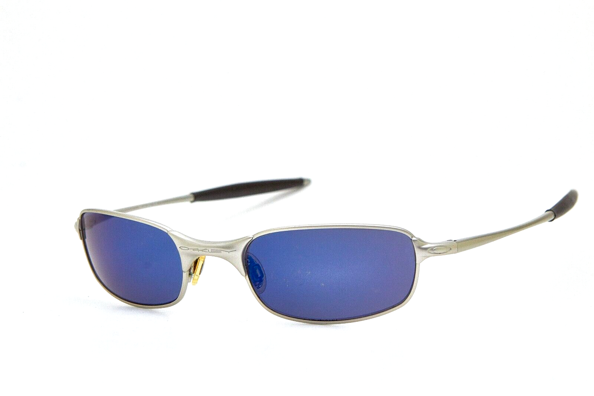 sport sunglasses OAKLEY SQUARE WIRE 2.0 silver Frame blue lenses