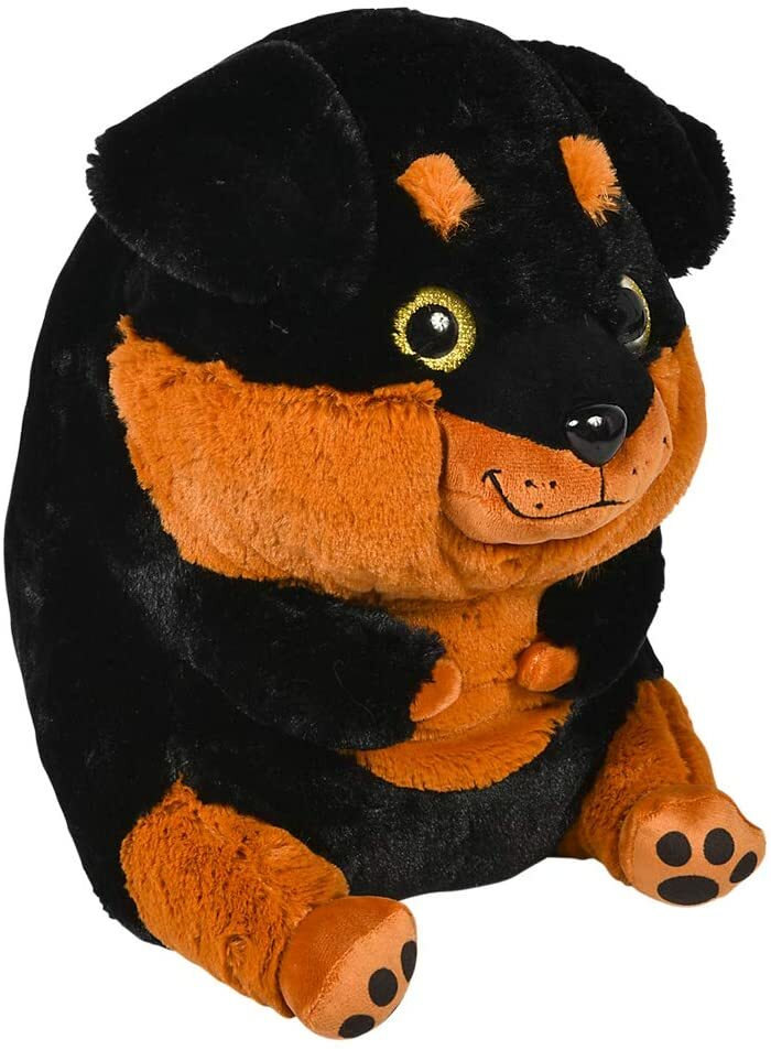 GIANT ROTTWEILER DOG 13'' TALL.SUPER SOFT PILLOW PLUSH TOY . NEW