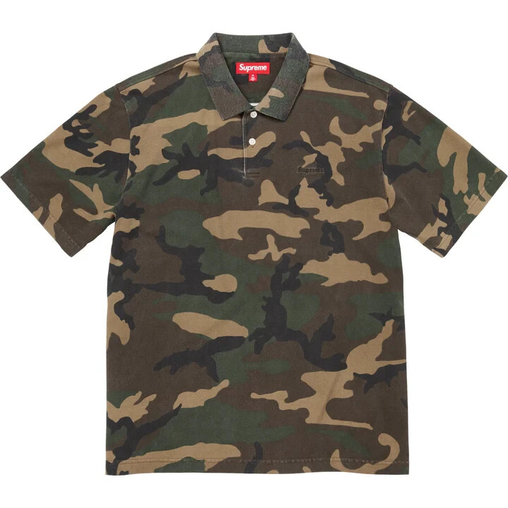 Supreme Washed Camo Polo Woodland Camo | eBay