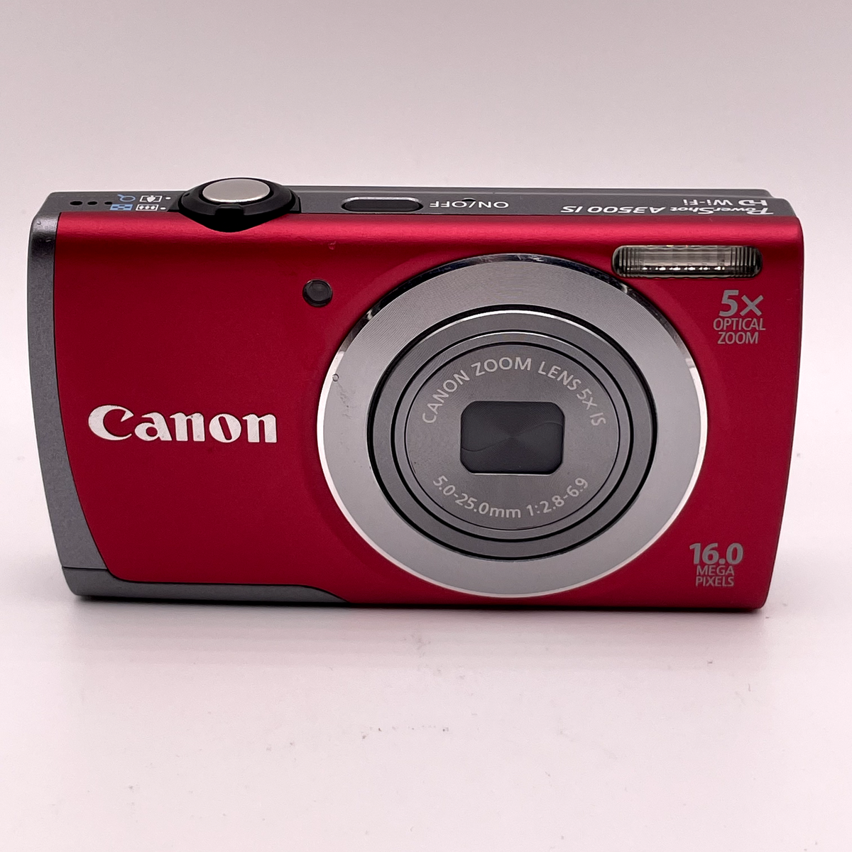 Canon PowerShot A3500 IS 16.0MP Digital Camera – Red – Tested