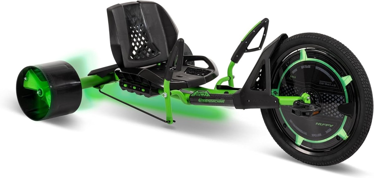 Huffy Green Machine 20 Inch Drift Trike, Sleek Ergonomic Design